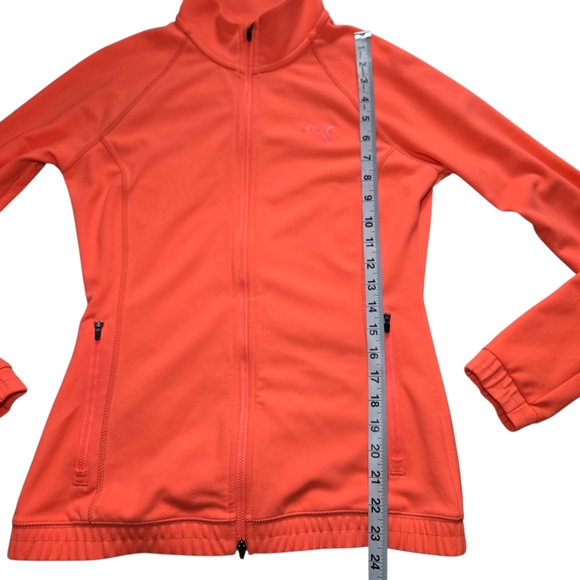 Puma Women's Bright Orange Full-Zip Jacket - Picture 9 of 9